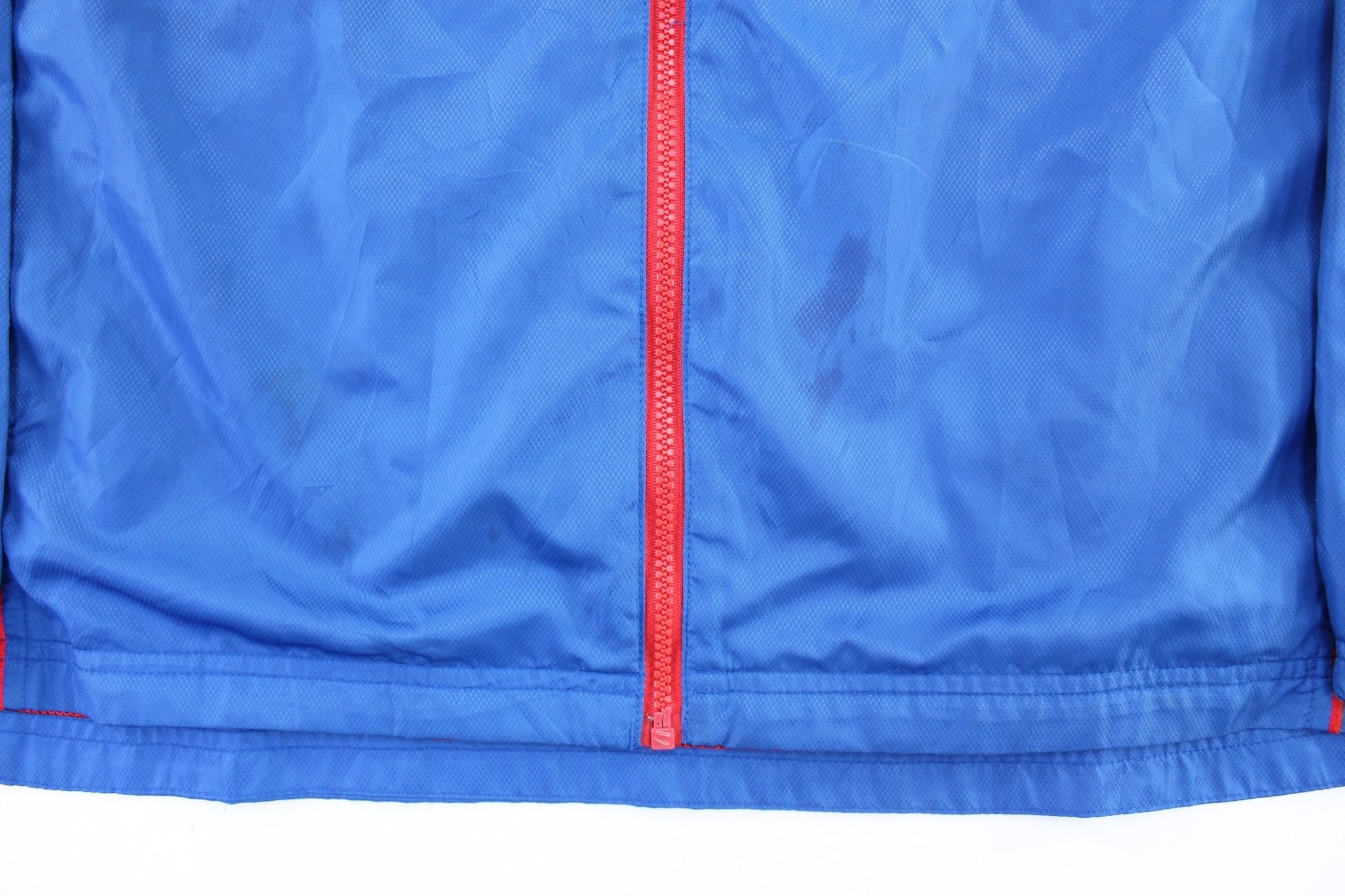 Reebok Embroidered Chicago Cubs Red & Blue Zip Up Jacket - ThriftedThreads.com