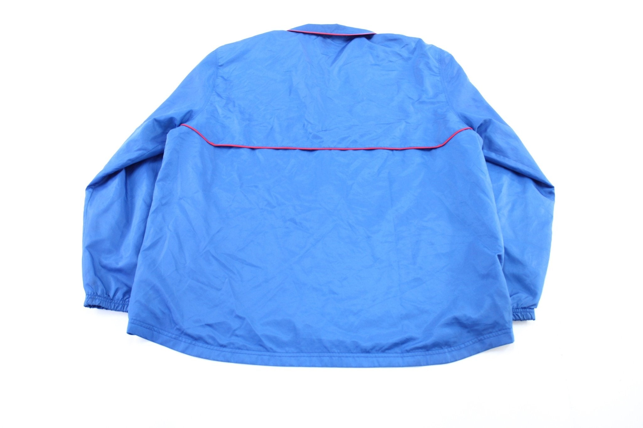 Reebok Embroidered Chicago Cubs Red & Blue Zip Up Jacket - ThriftedThreads.com