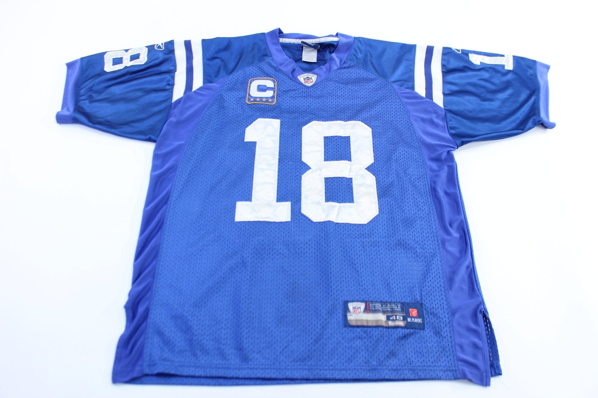 Reebok Embroidered Indianapolis Colts Peyton Manning Football Jersey - ThriftedThreads.com