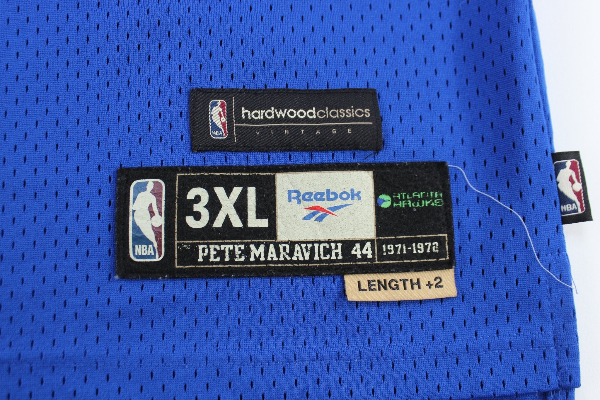 Reebok Embroidered Logo Atlanta Hawks Pistol Pete Maravich Jersey ...
