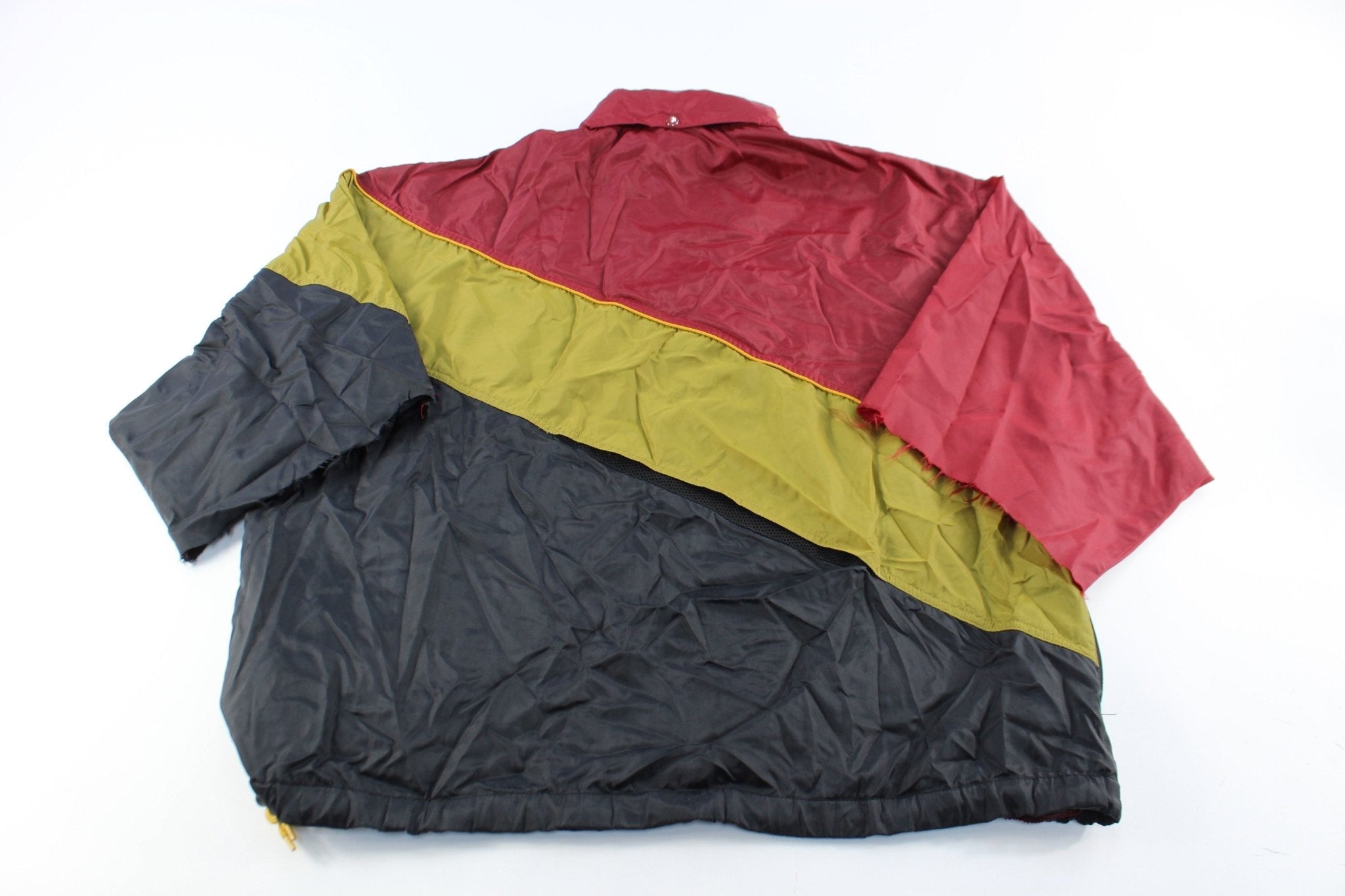 Reebok Embroidered Logo Burgundy, Green, Black Zip Up Jacket - Jackets - Thrifted Threads