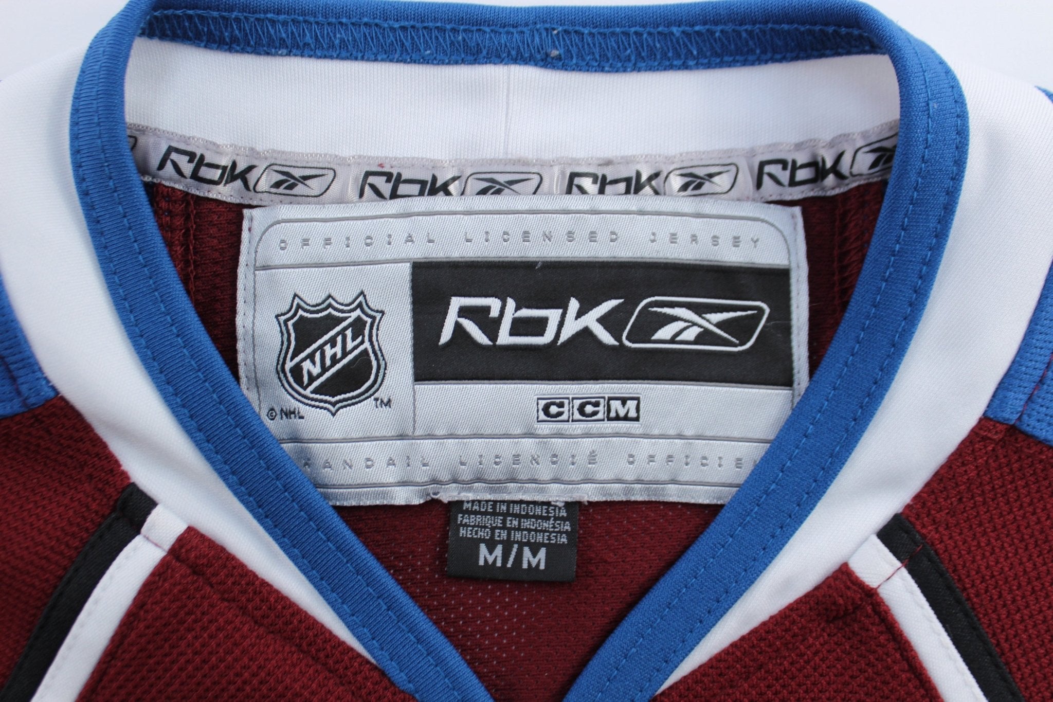 Reebok Embroidered Logo Colorado Avalanche Hockey Jersey - ThriftedThreads.com