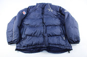 Reebok Embroidered Logo Dallas Cowboys Puffer Jacket - Jackets - Thrifted Threads