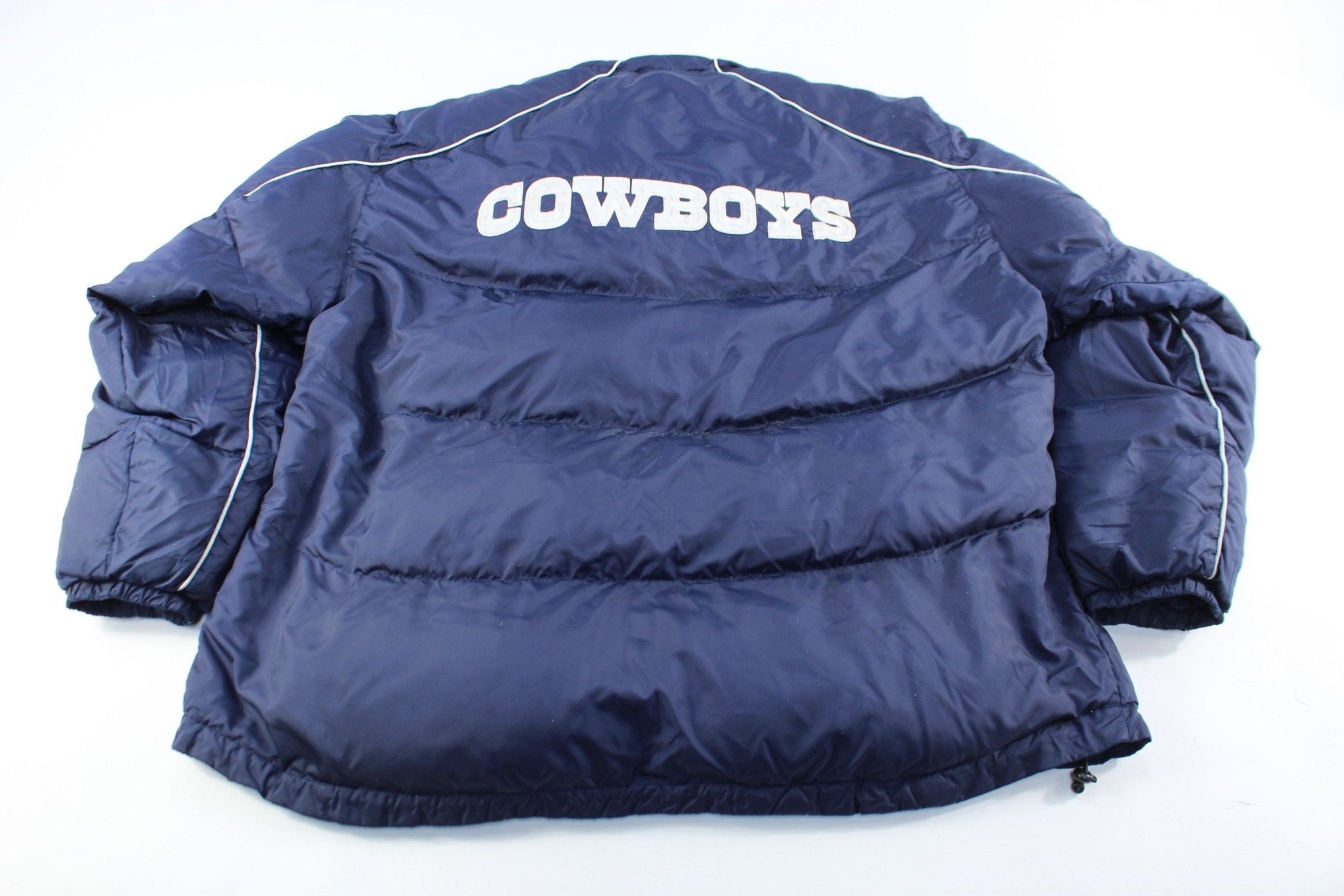 Reebok Embroidered Logo Dallas Cowboys Puffer Jacket - Jackets - Thrifted Threads