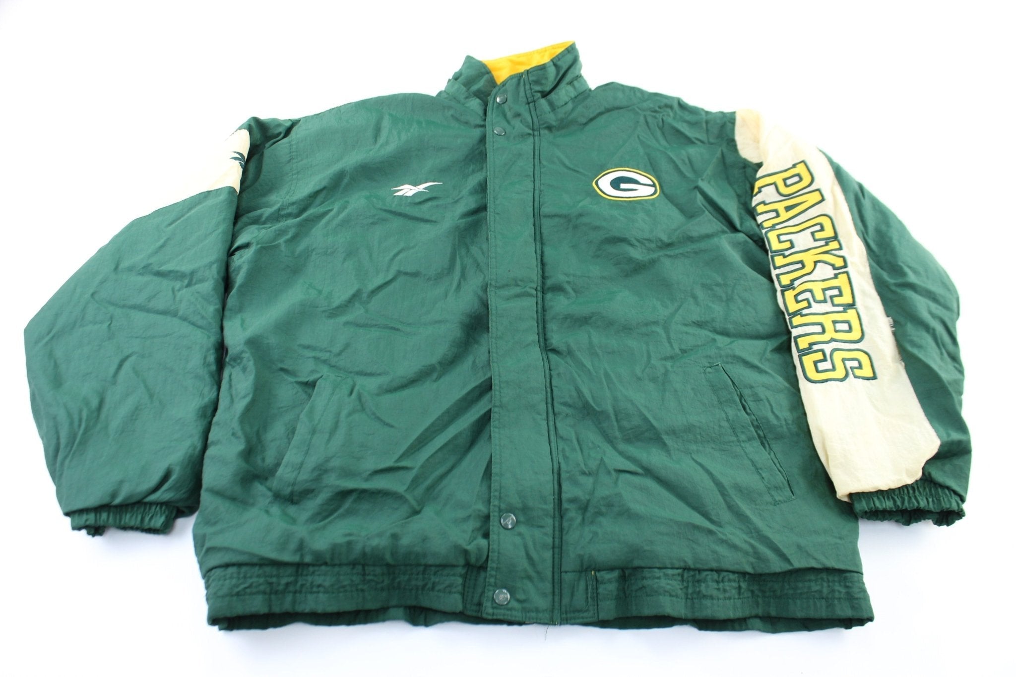 Reebok Embroidered Logo Green Bay Packers Zip Up Jacket - Jackets - Thrifted Threads