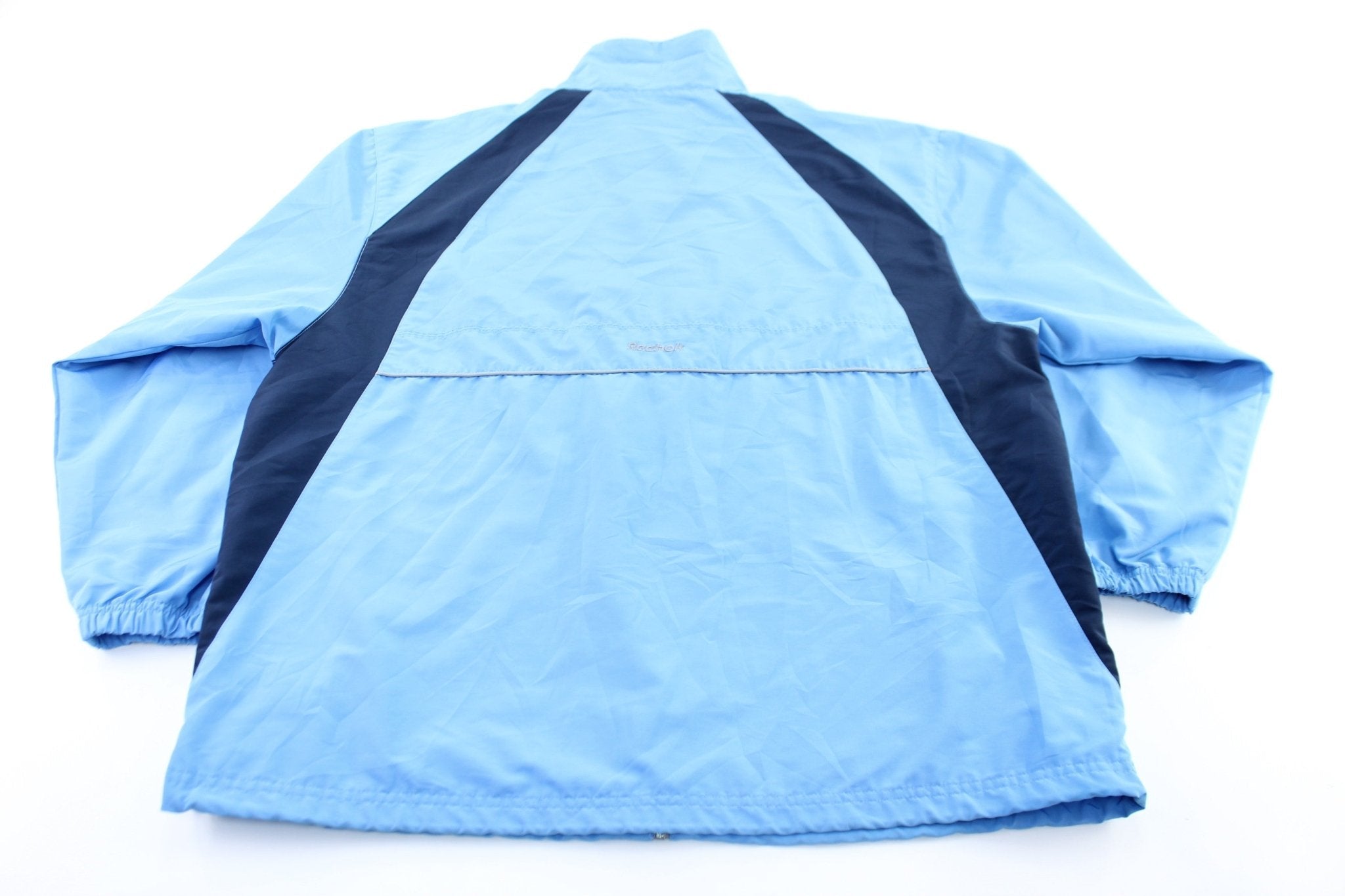 Reebok Embroidered Logo Light Blue Zip Up Jacket - Jackets - Thrifted Threads