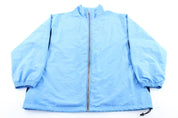 Reebok Embroidered Logo Light Blue Zip Up Jacket - Jackets - Thrifted Threads