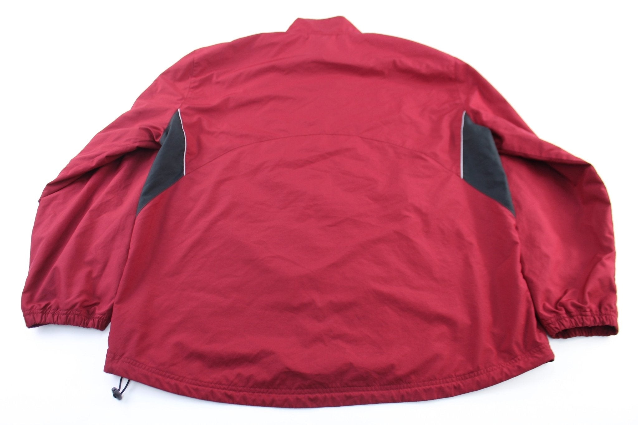 Reebok Embroidered Logo Maroon & Black Zip Up Jacket - Jackets - Thrifted Threads