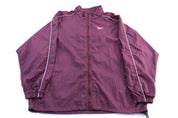 Reebok Embroidered Logo Maroon & White Zip Up Jacket - Jacket - Thrifted Threads