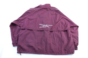 Reebok Embroidered Logo Maroon & White Zip Up Jacket - Jacket - Thrifted Threads