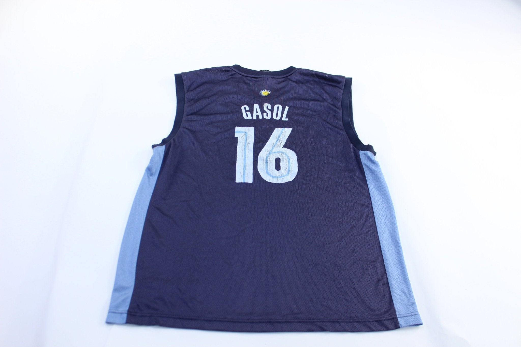Reebok Embroidered Logo Memphis Grizzlies Mark Gasol Basketball Jersey - ThriftedThreads.com