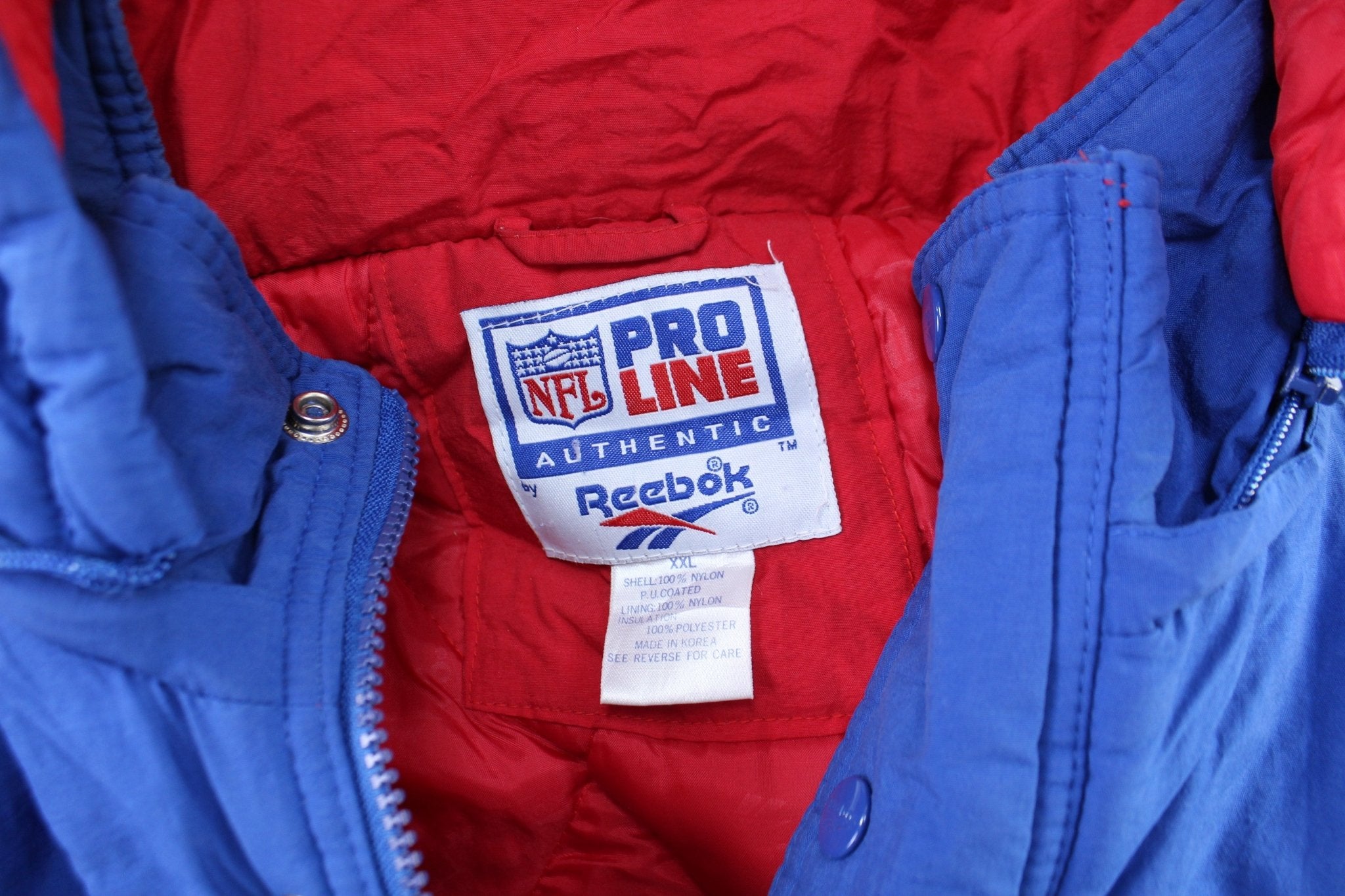 Reebok Embroidered Logo New England Patriots Zip Up Jacket - ThriftedThreads.com