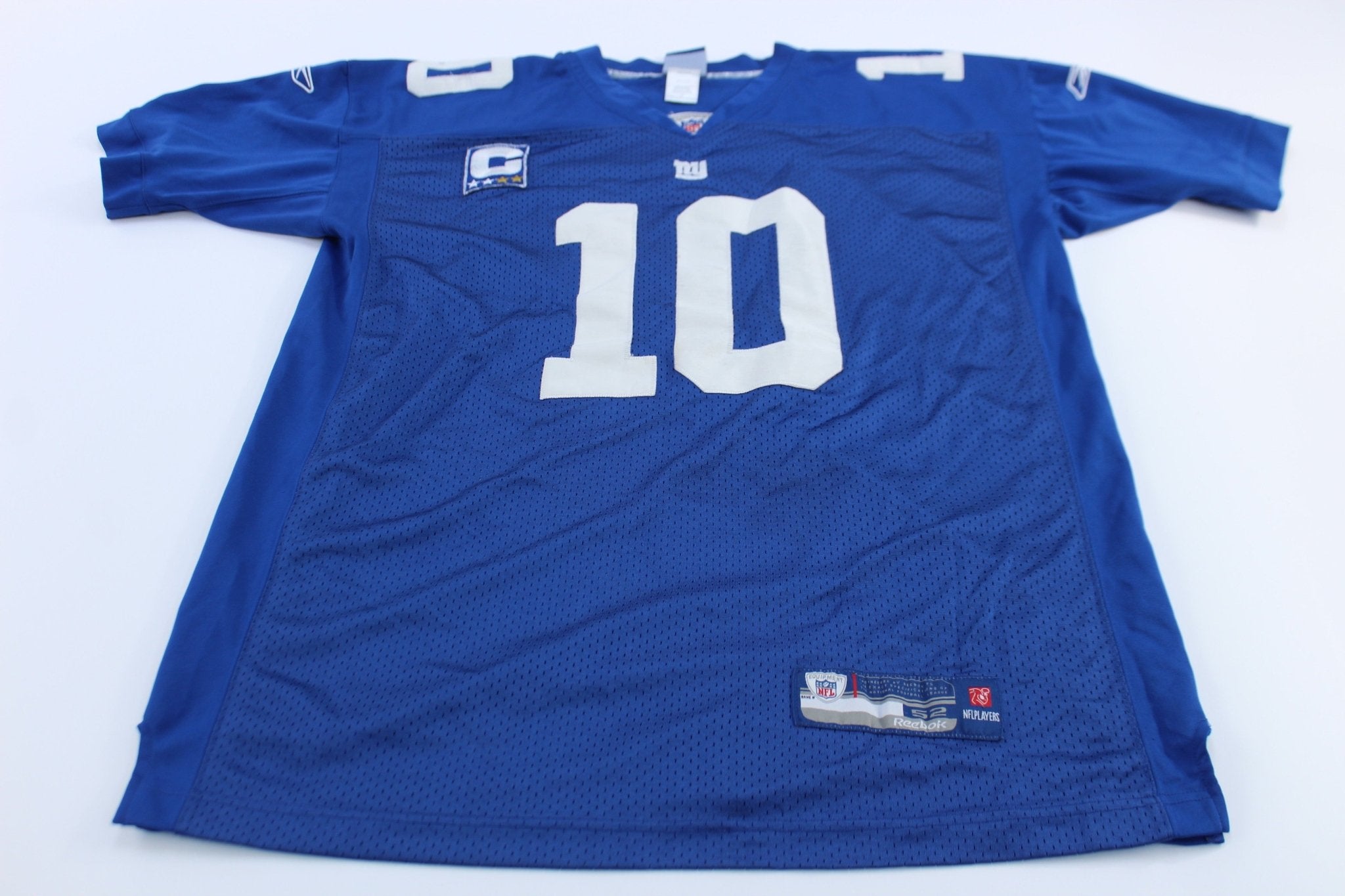 Reebok Embroidered Logo New York Giants Eli Manning Football Jersey - ThriftedThreads.com