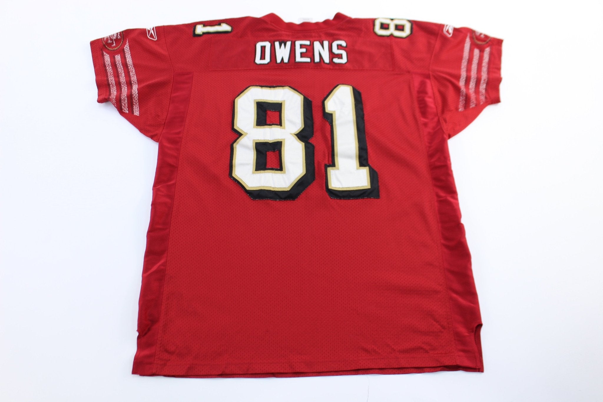 Reebok Embroidered Logo San Francisco 49ers Terrell Owens Football Jersey - ThriftedThreads.com
