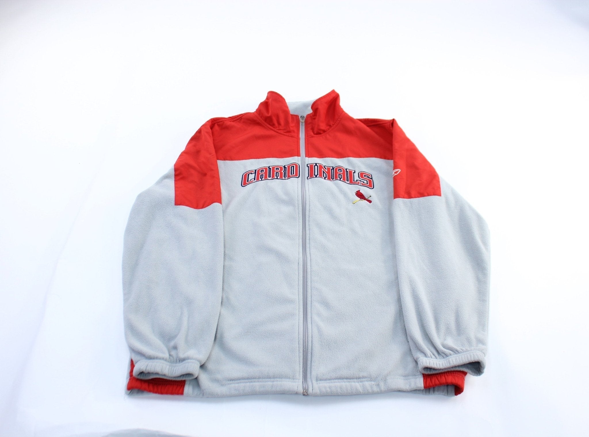 Reebok Embroidered Logo St. Louis Cardinals Fleece Zip Up Jacket - Jacket - Thrifted Threads