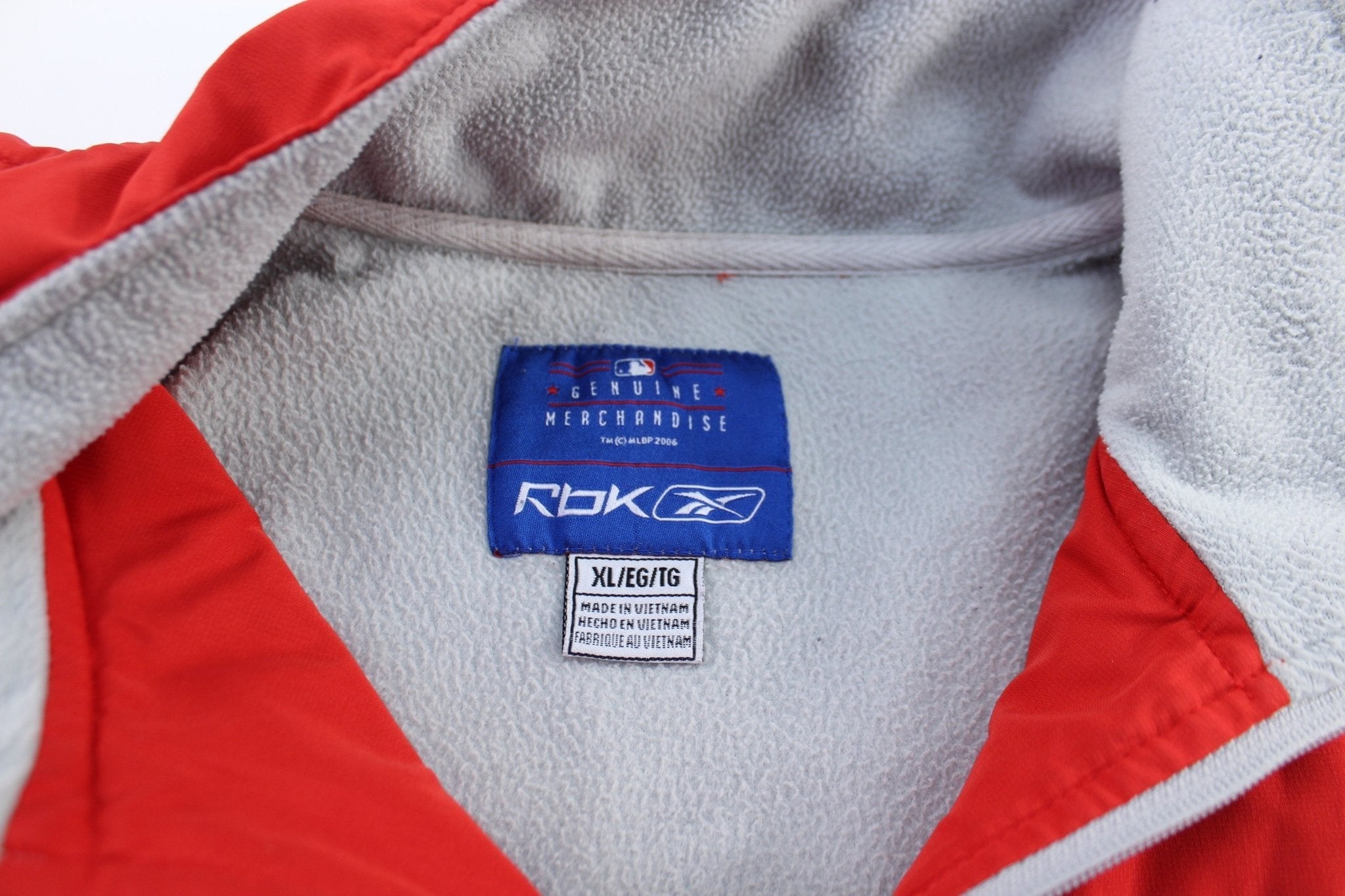 Reebok Embroidered Logo St. Louis Cardinals Fleece Zip Up Jacket - Jacket - Thrifted Threads