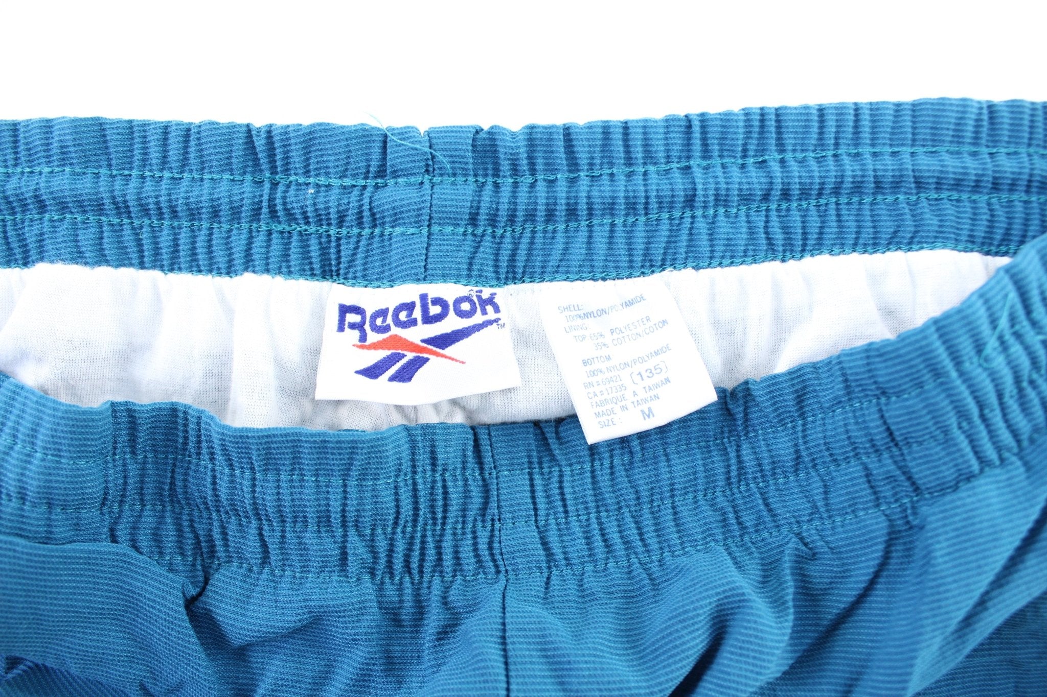 Reebok Embroidered Logo Teal Track Pants - ThriftedThreads.com