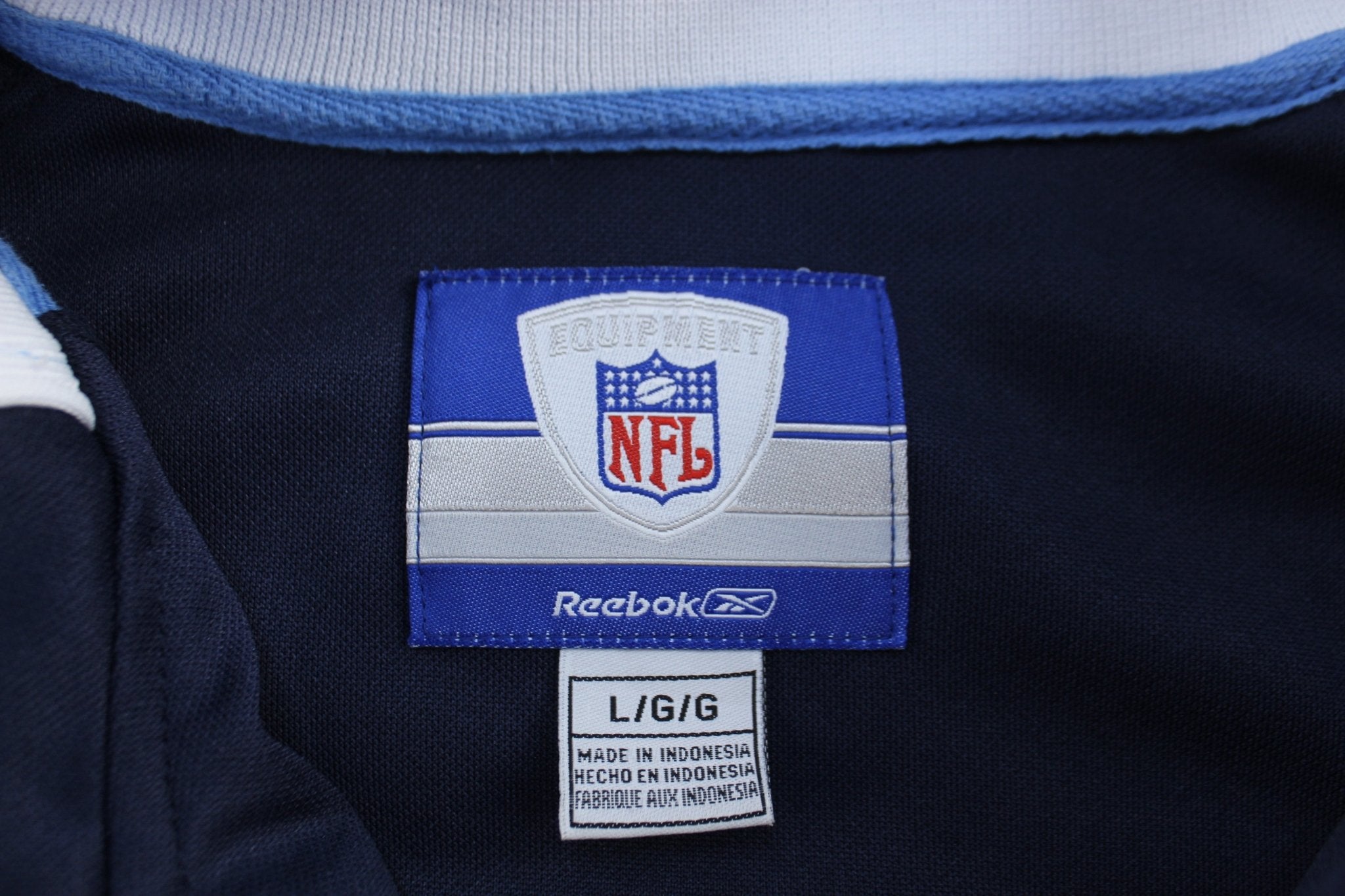 Reebok Embroidered Logo Tennessee Titans Equipment Zip Up Jacket - ThriftedThreads.com