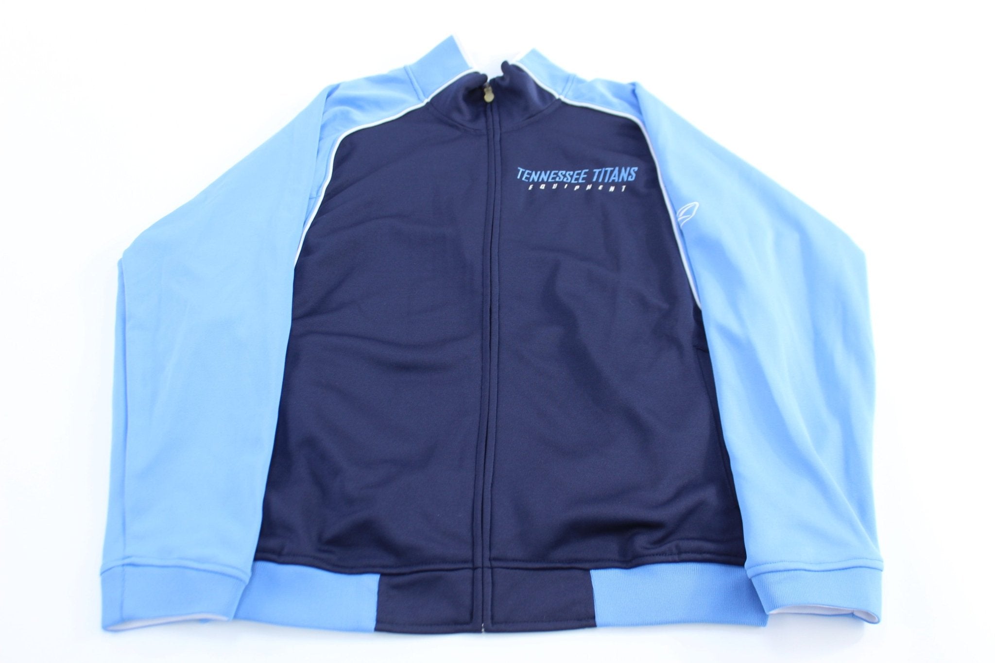 Reebok Embroidered Logo Tennessee Titans Equipment Zip Up Jacket - ThriftedThreads.com