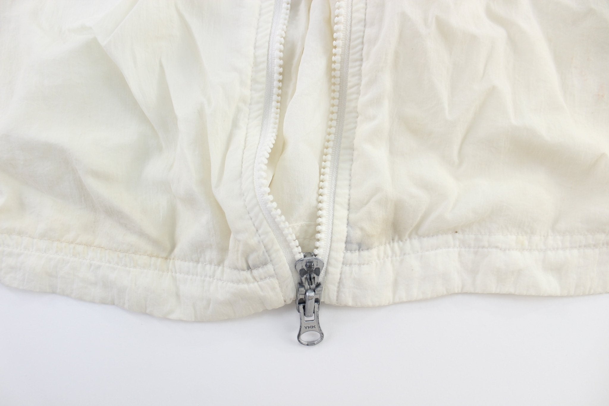 Reebok Embroidered Logo White Zip Up Jacket - Jackets - Thrifted Threads