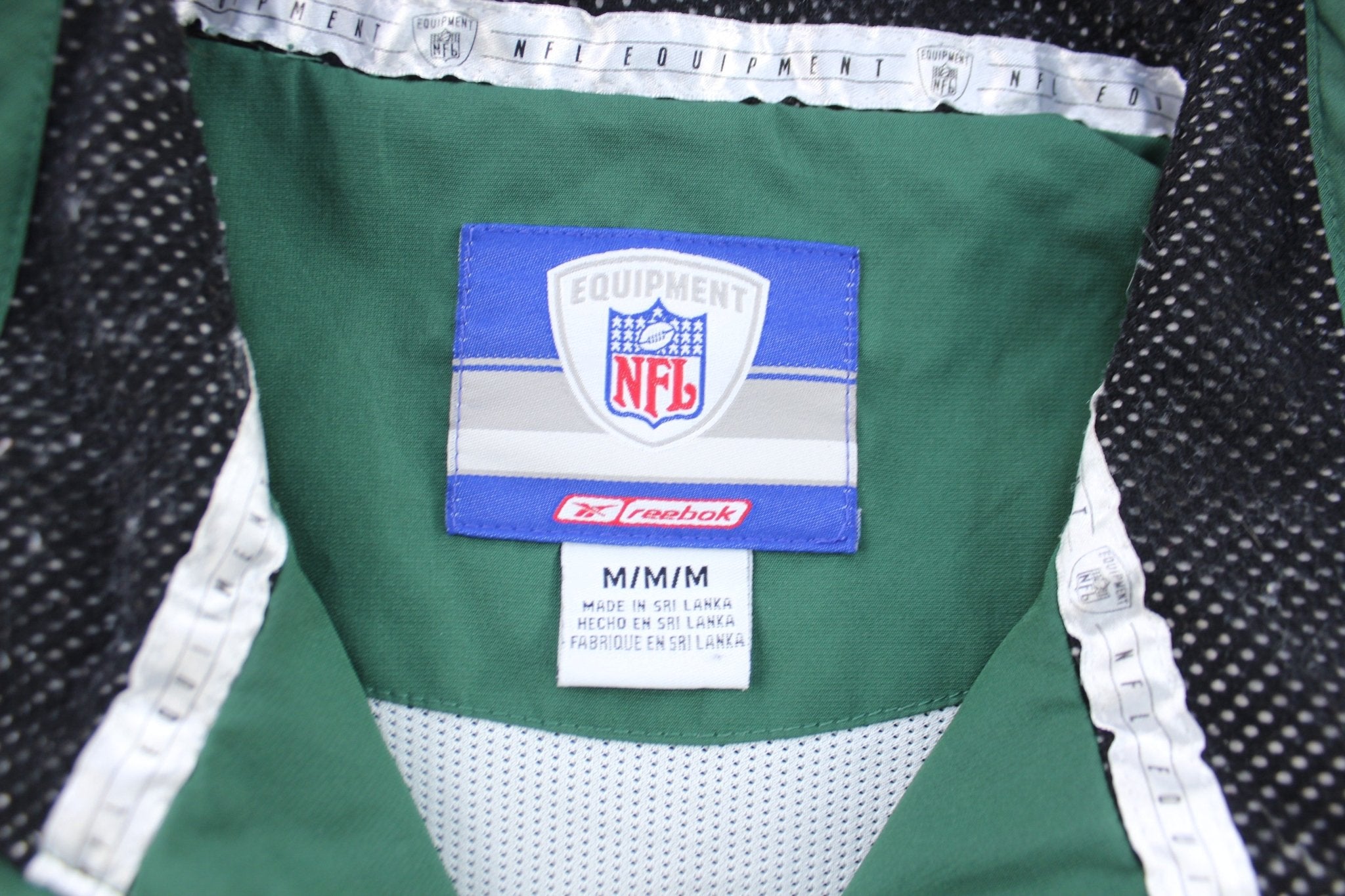 Reebok Embroidered New York Jets Windbreaker Pullover - ThriftedThreads.com