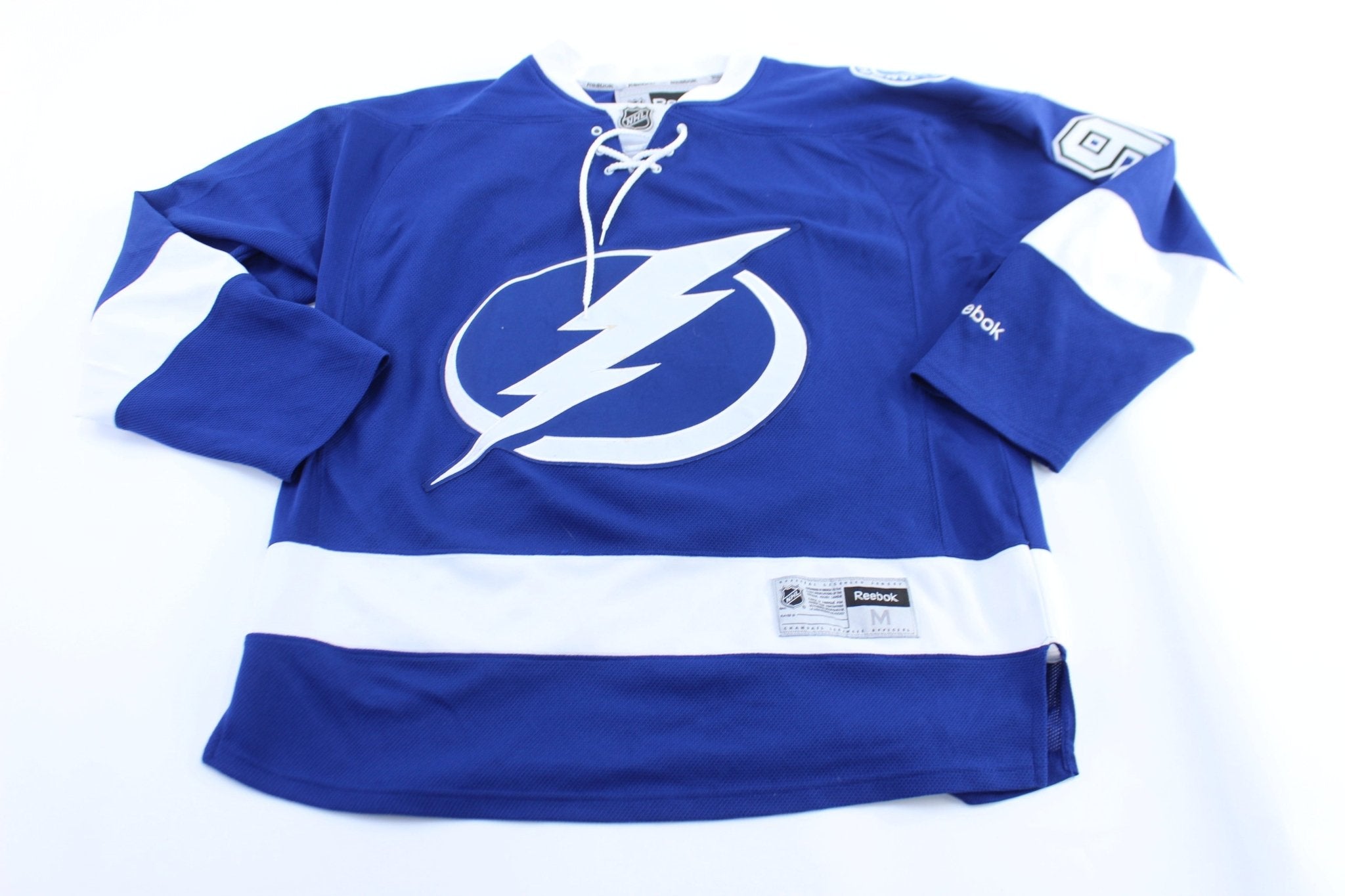 Reebok Embroidered Tampa Bay Lightning Tyler Johnson Hockey Jersey - ThriftedThreads.com