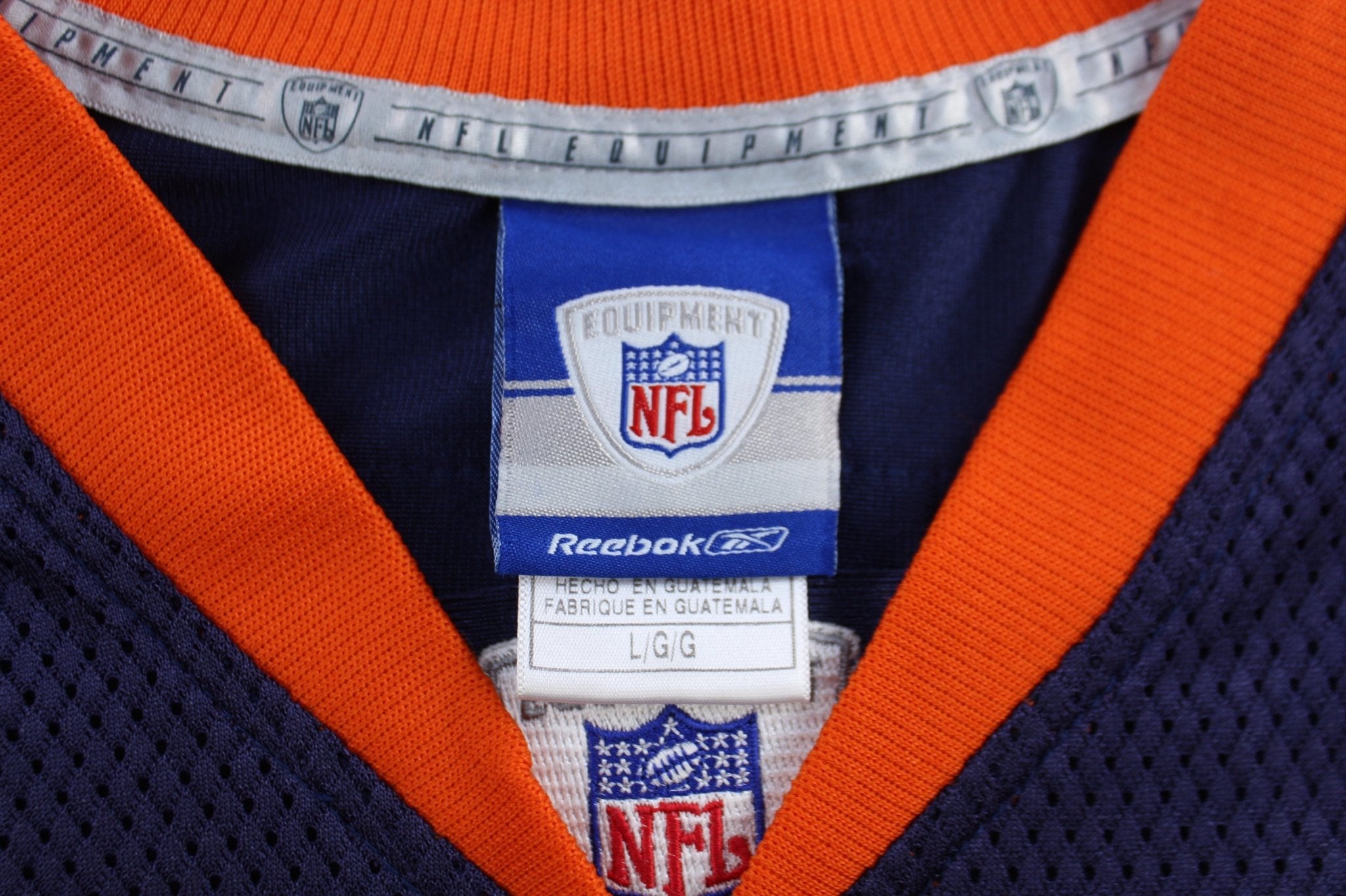 Reebok Logo Denver Broncos Champ Bailey Football Jersey - ThriftedThreads.com