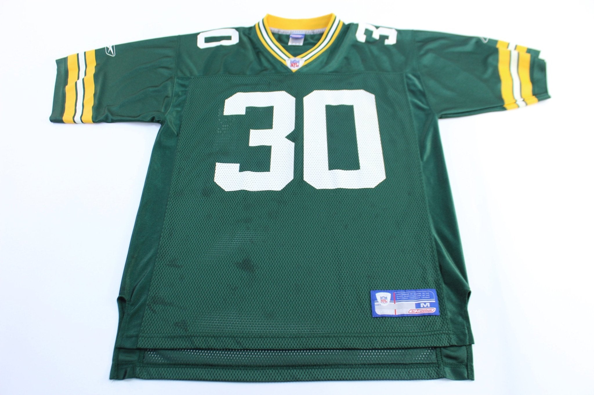 Reebok Logo Green Bay Packers Ahman Green Football Jersey - ThriftedThreads.com