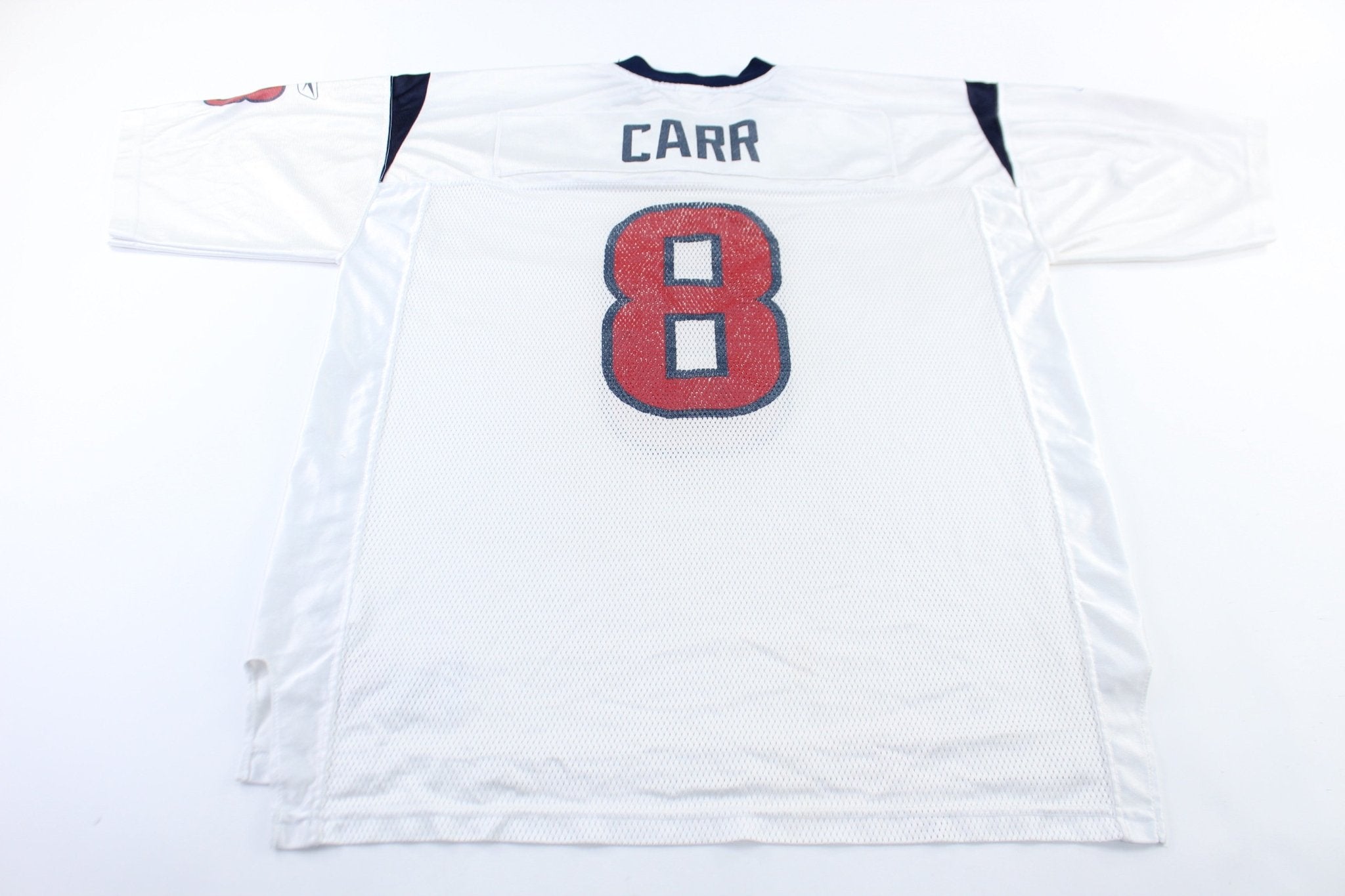 Reebok Logo Houston Texas David Carr Football Jersey ThriftedThreads