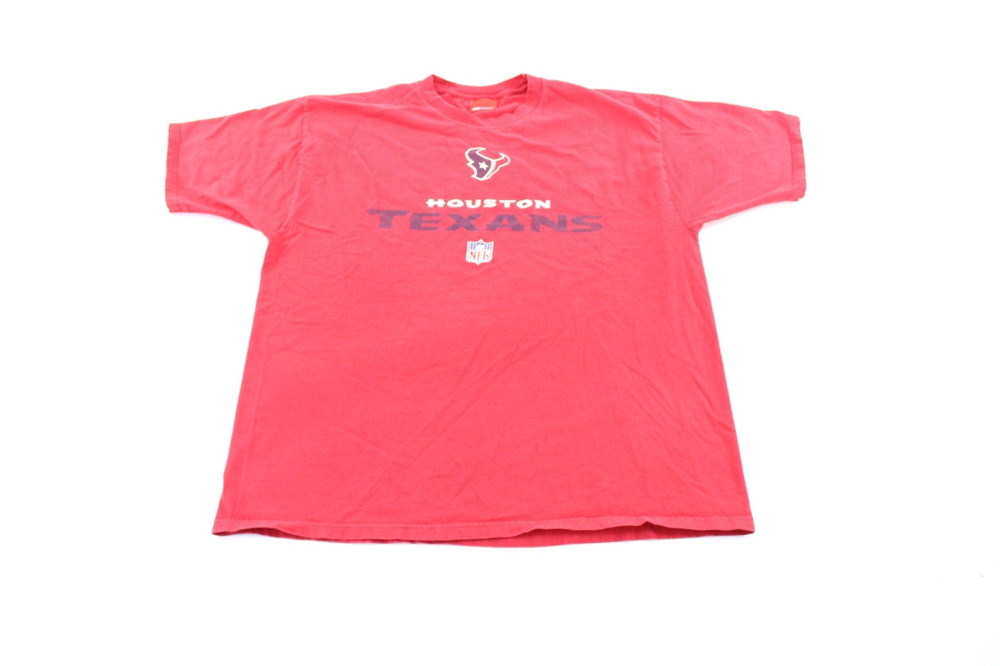 Reebok Logo Houston Texas Football T-Shirt - ThriftedThreads.com
