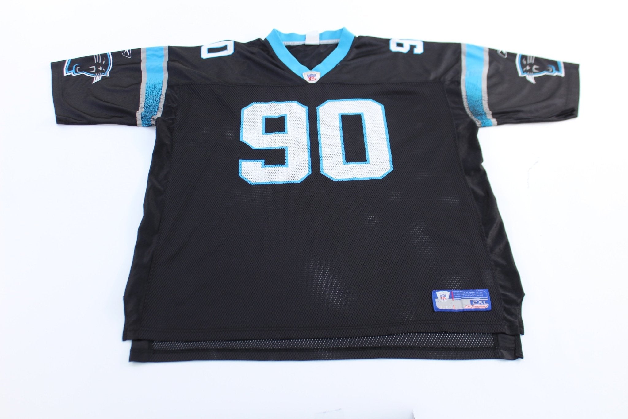 Reebok Logo North Carolina Panthers Julius Peppers Football Jersey - ThriftedThreads.com