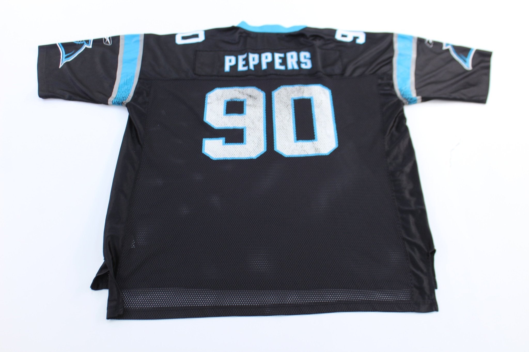 Reebok Logo North Carolina Panthers Julius Peppers Football Jersey - ThriftedThreads.com
