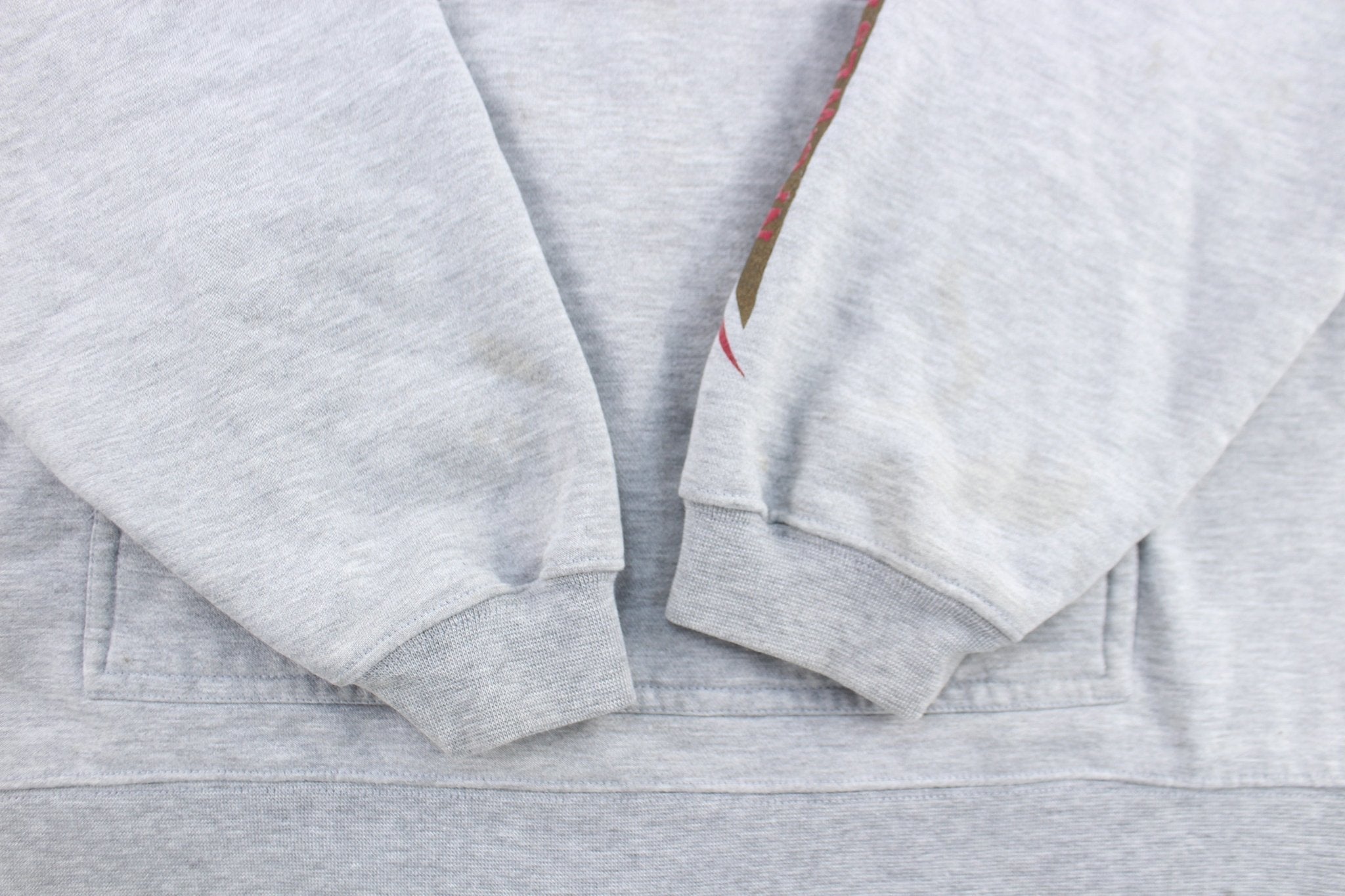 Reebok Logo San Francisco 49ers Grey Pullover Hoodie - Jacket - Thrifted Threads