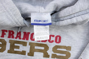 Reebok Logo San Francisco 49ers Grey Pullover Hoodie - Jacket - Thrifted Threads