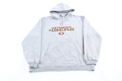 Reebok Logo San Francisco 49ers Grey Pullover Hoodie - Jacket - Thrifted Threads
