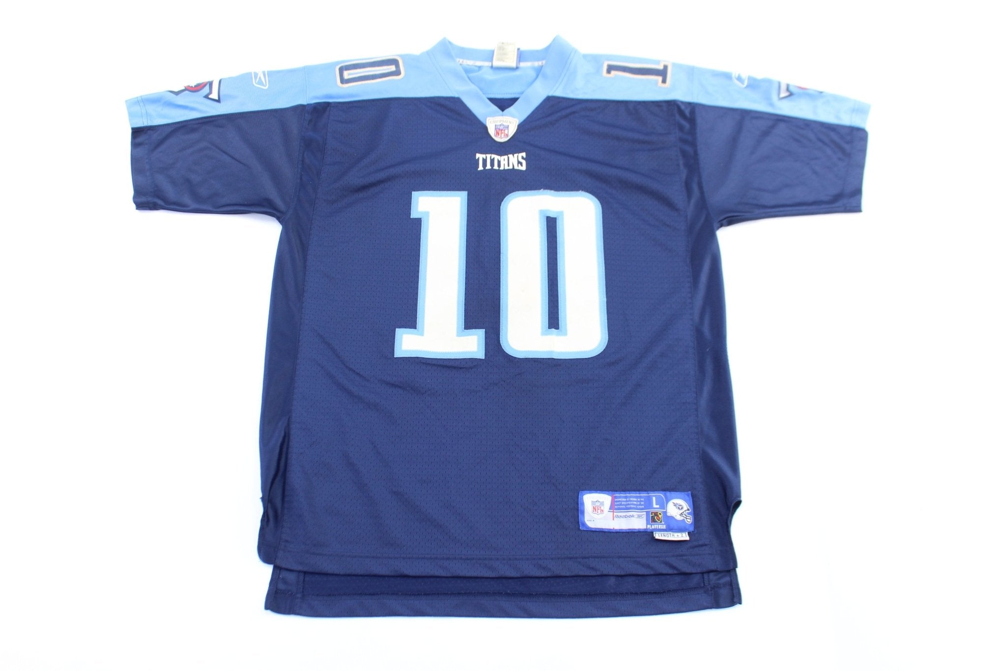 Reebok Logo Tennessee Titans Vince Young Football Jersey - ThriftedThreads.com