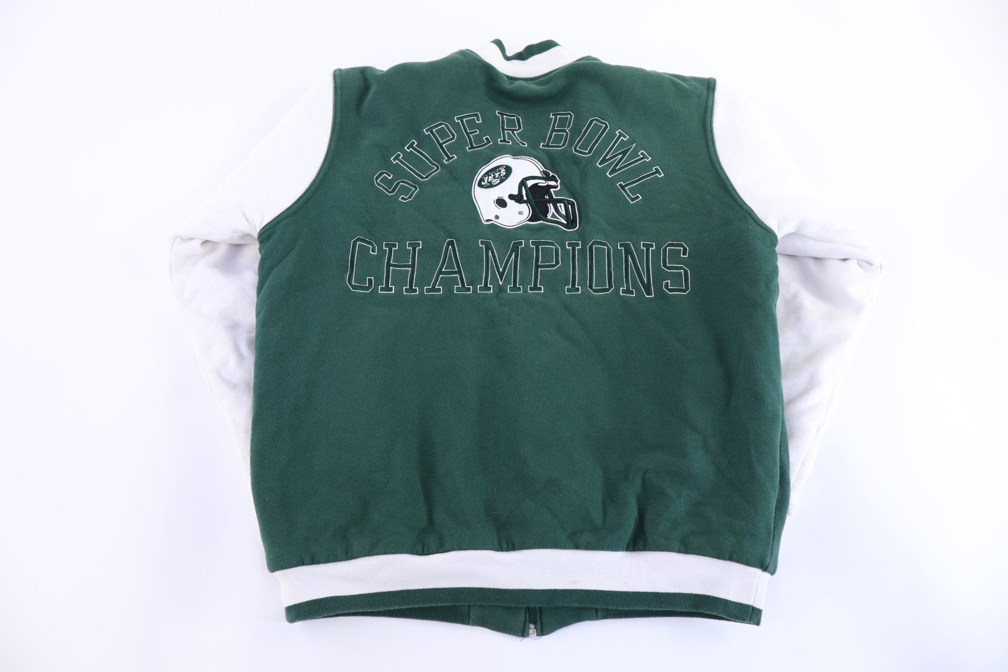 Reebok New York Jets Football Super Bowl Champions Full Zip Jacket - Jacket - Thrifted Threads