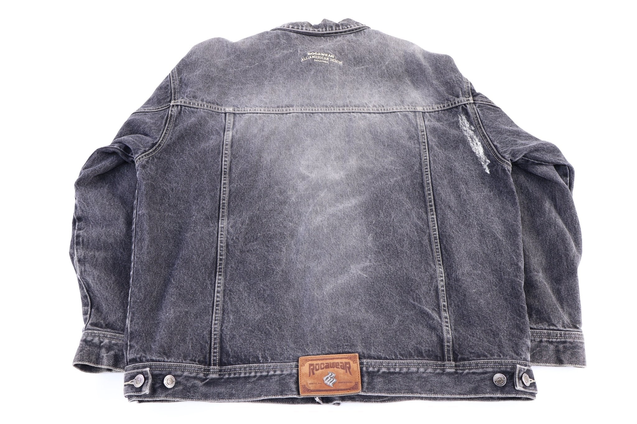 Rocawear Black Denim Jacket - jacket - Thrifted Threads