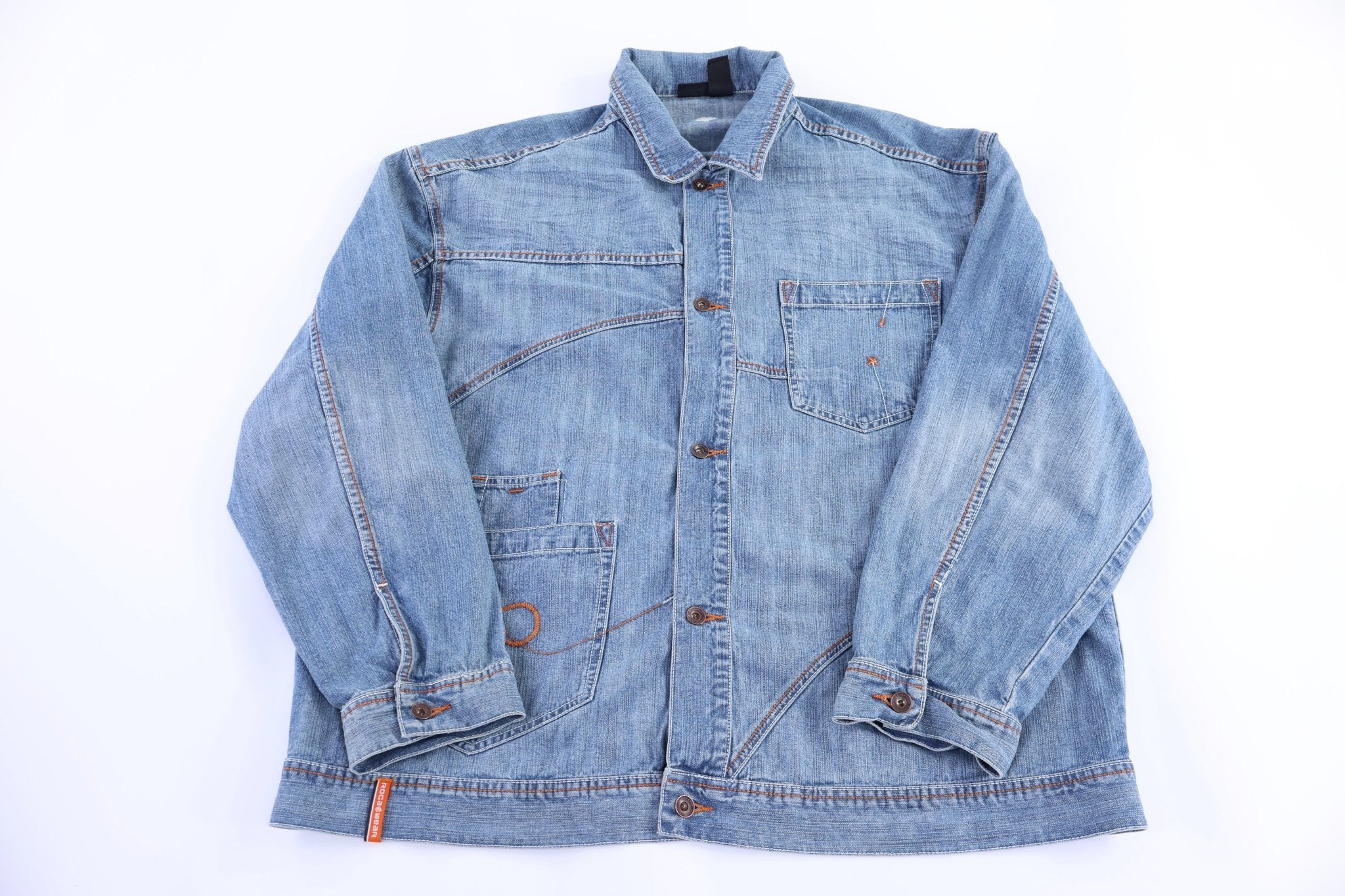 Rocawear Medium Wash Denim Jacket - Jacket - Thrifted Threads