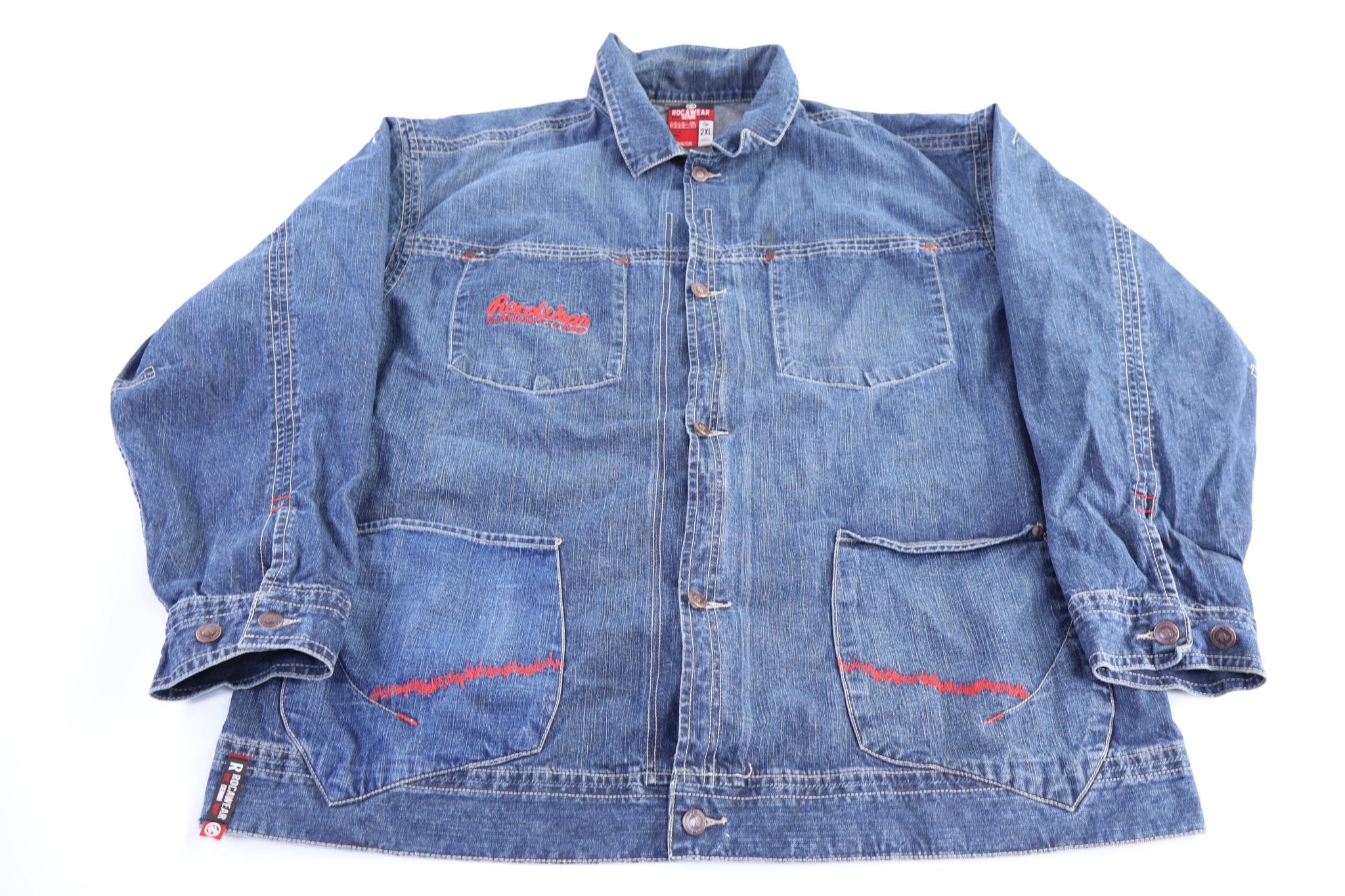 Rocawear Medium Wash Denim Jacket - Jacket - Thrifted Threads
