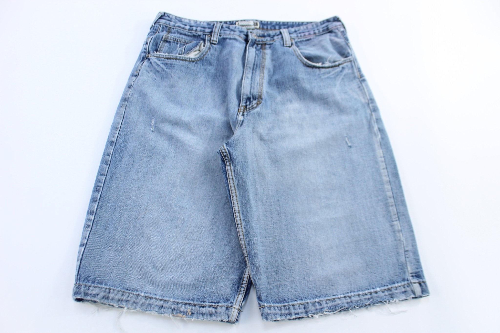 Route 66 Embroidered Light Wash Denim Shorts - Pants/Shorts - Thrifted Threads