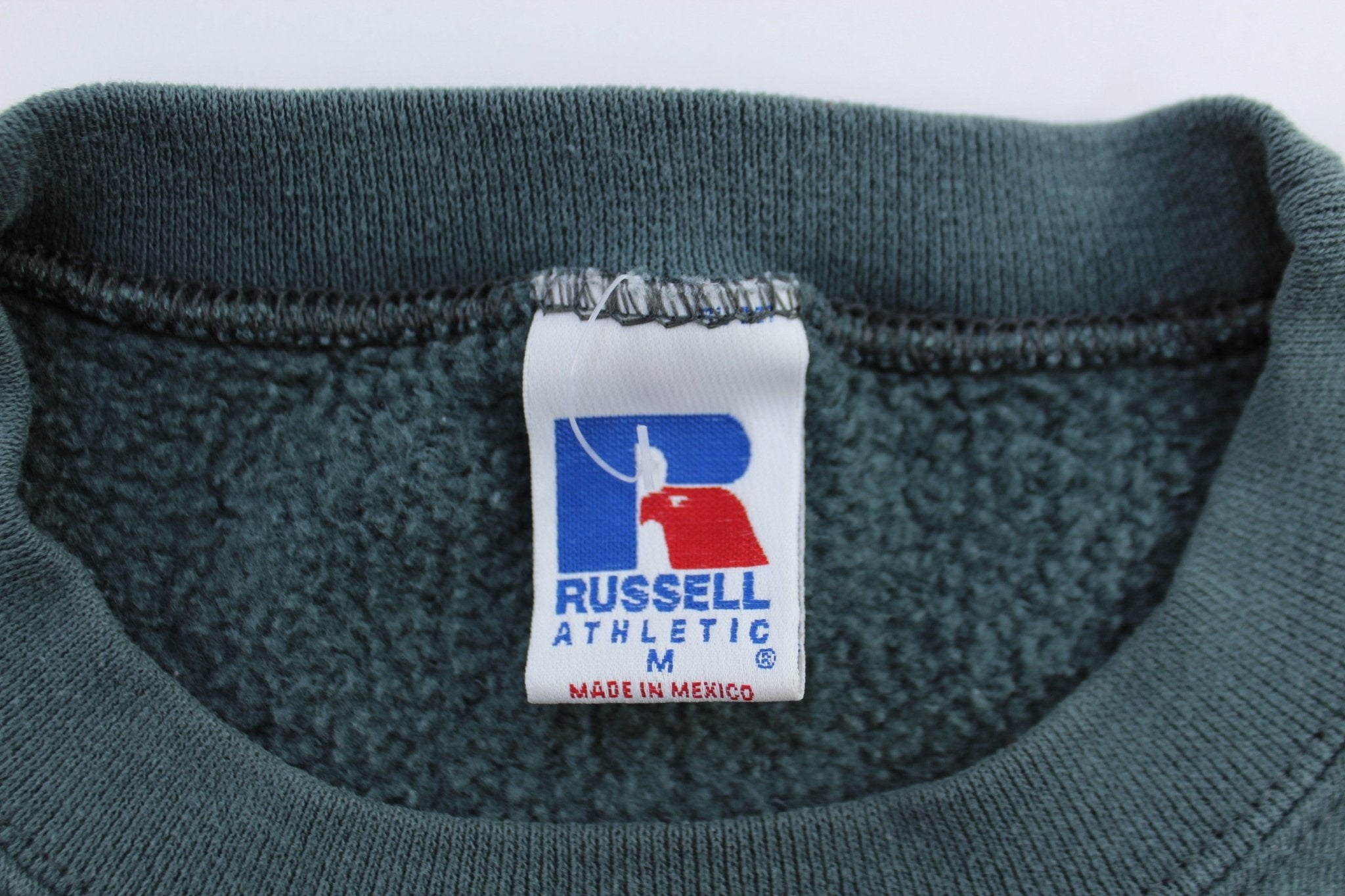 Russell Athletic Blank Green Sweatshirt - ThriftedThreads.com