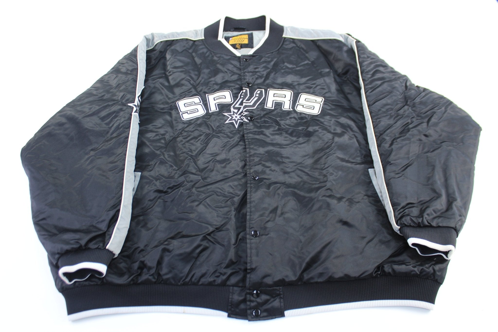 San Antonio Spurs Embroidered Bomber Jacket - ThriftedThreads.com