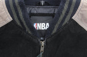 San Antonio Spurs Embroidered Suede Zip Up Jacket - ThriftedThreads.com