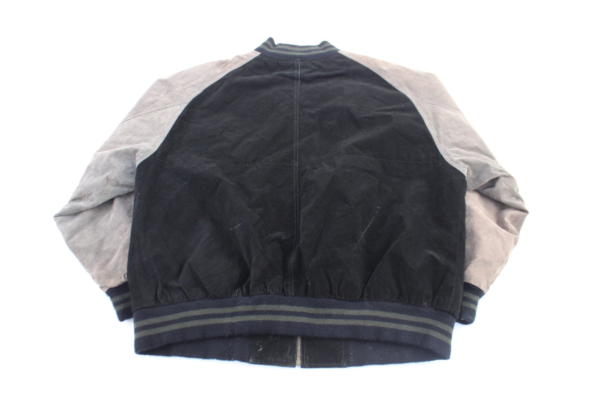 San Antonio Spurs Embroidered Suede Zip Up Jacket - ThriftedThreads.com