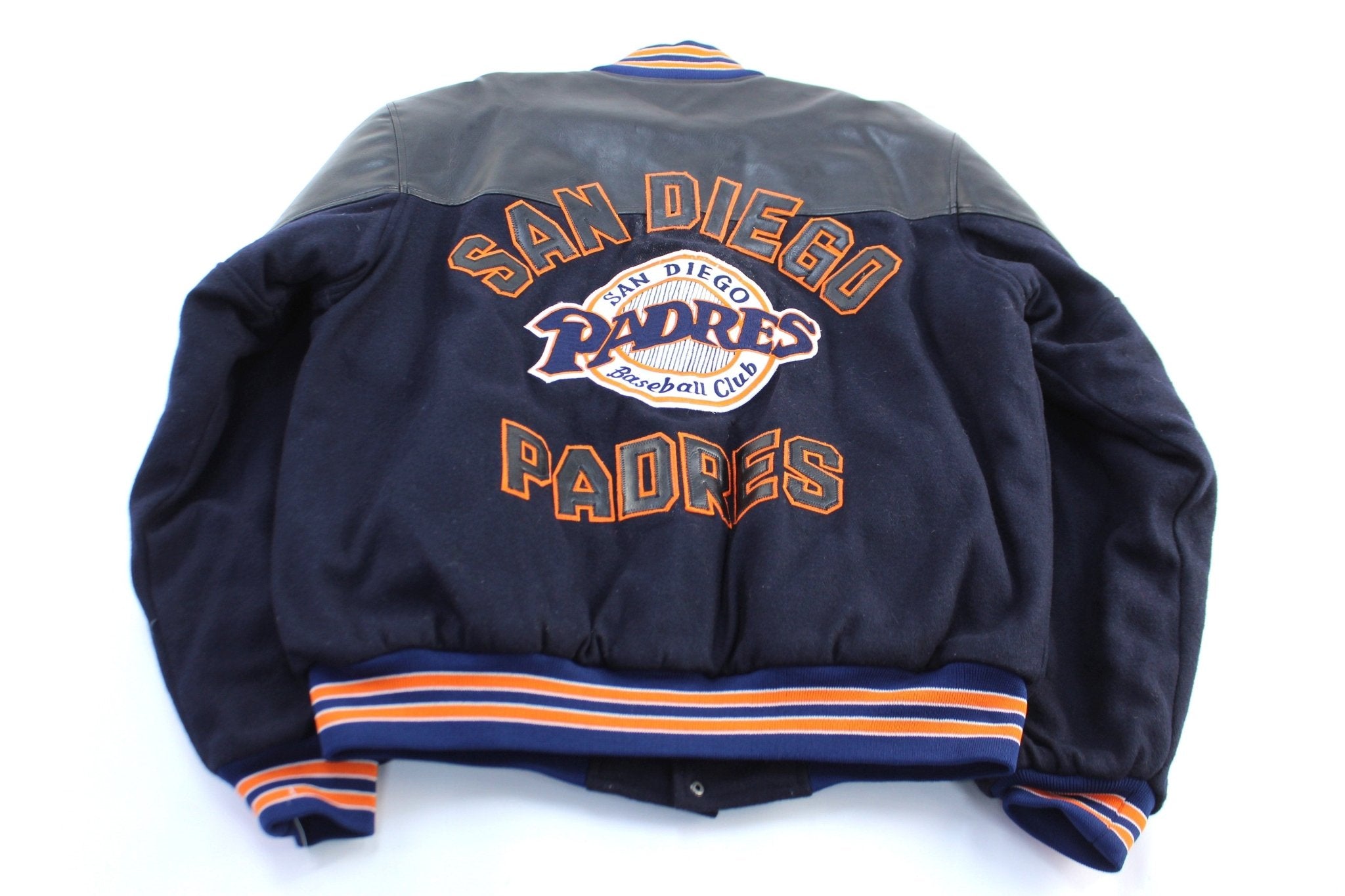 San Diego Padres Embroidered Baseball Club Varsity Jacket - ThriftedThreads.com