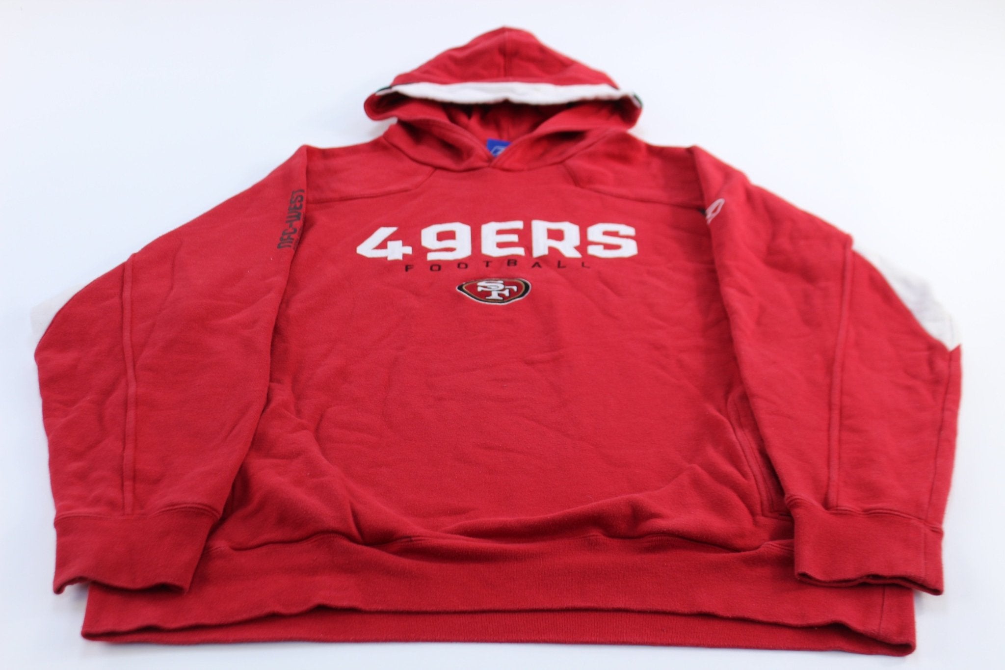 San Francisco 49ers Football Embroidered Reebok Pullover Hoodie - ThriftedThreads.com