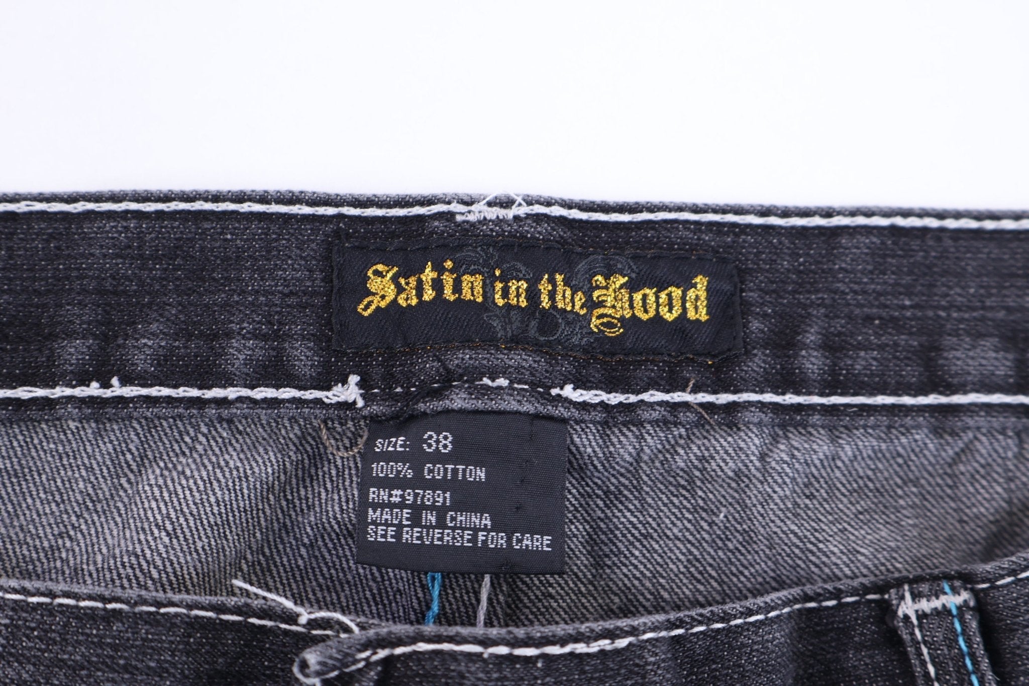 Satin In The Hood Dark Wash Denim Shorts - Pants/Shorts - Thrifted Threads