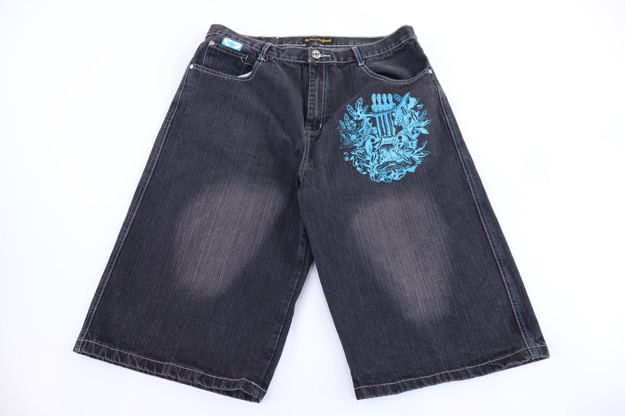 Satin In The Hood Dark Wash Denim Shorts - Pants/Shorts - Thrifted Threads