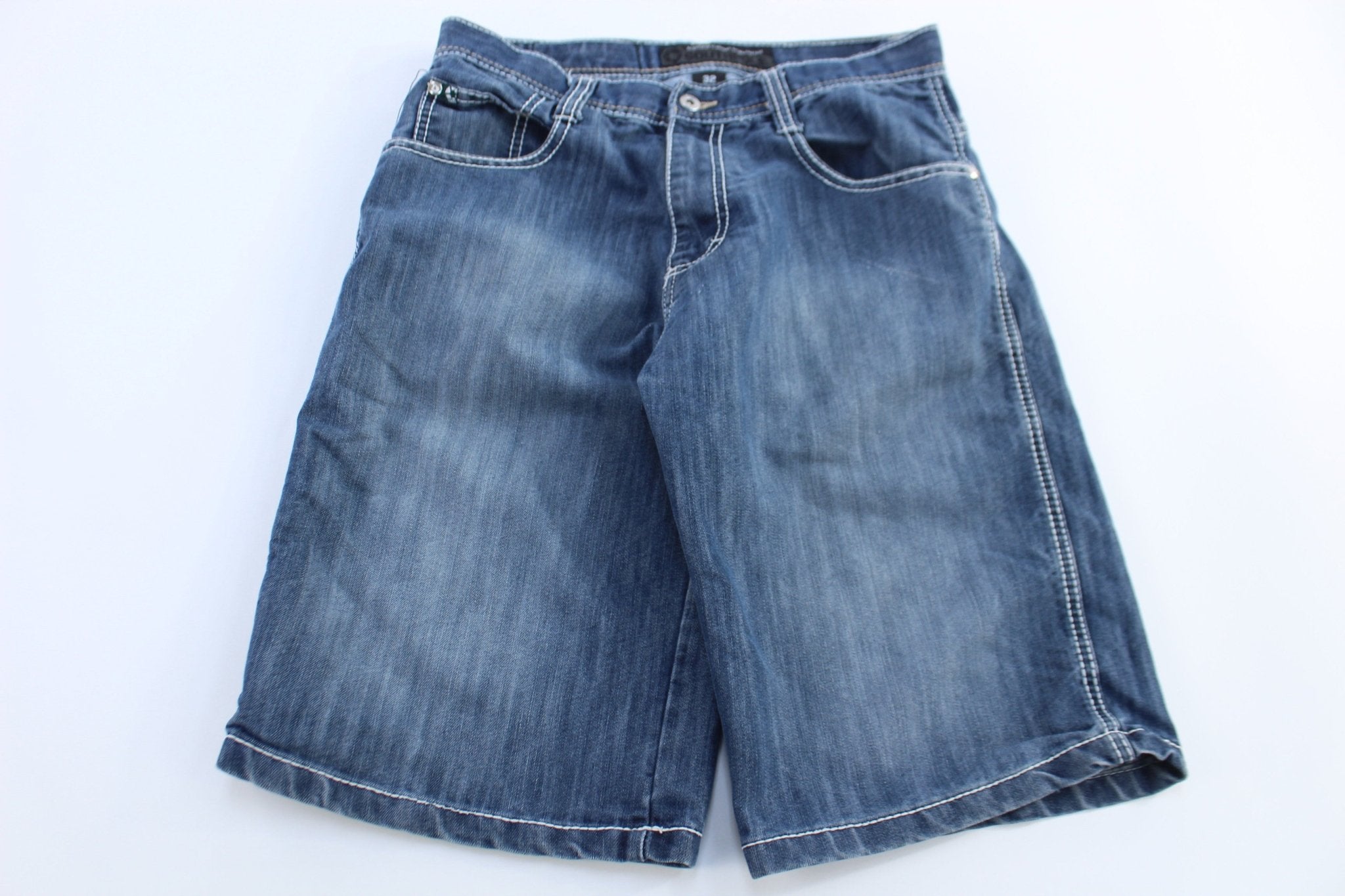 Southpole Dark Wash Denim Shorts - ThriftedThreads.com